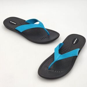 OKABASHI Breeze Beach Flip Flops Thong Sandals Turquoise Women's Size L 9.5-10.5
